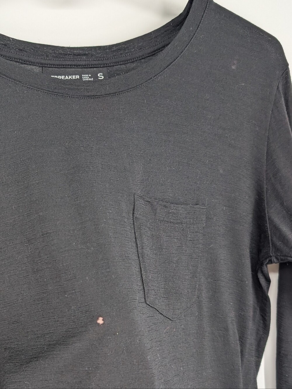 Icebreaker Merino Wool Black Long Sleeve Tee baselayer Size Small - Picture 4 of 6